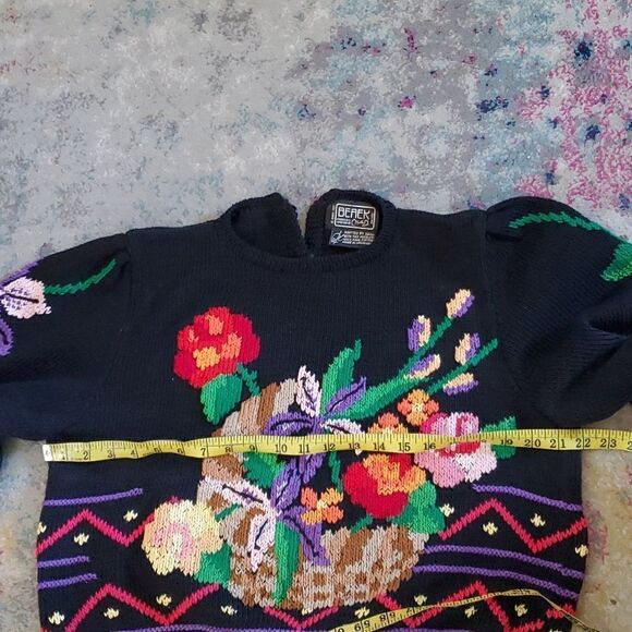 Berek Vintage Hand Knit w/2 Needles 100% Pima Cotton Sweater Made in Uruguay - Picture 7 of 16